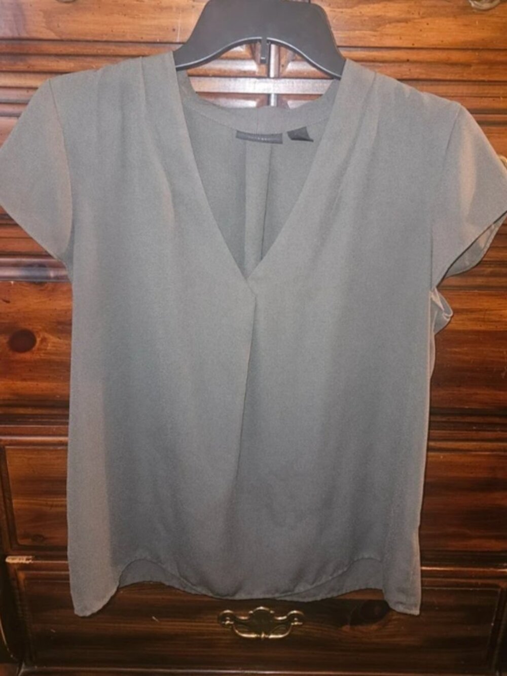 Halogen V-Neck Cap-Sleeve Blouse - Size M